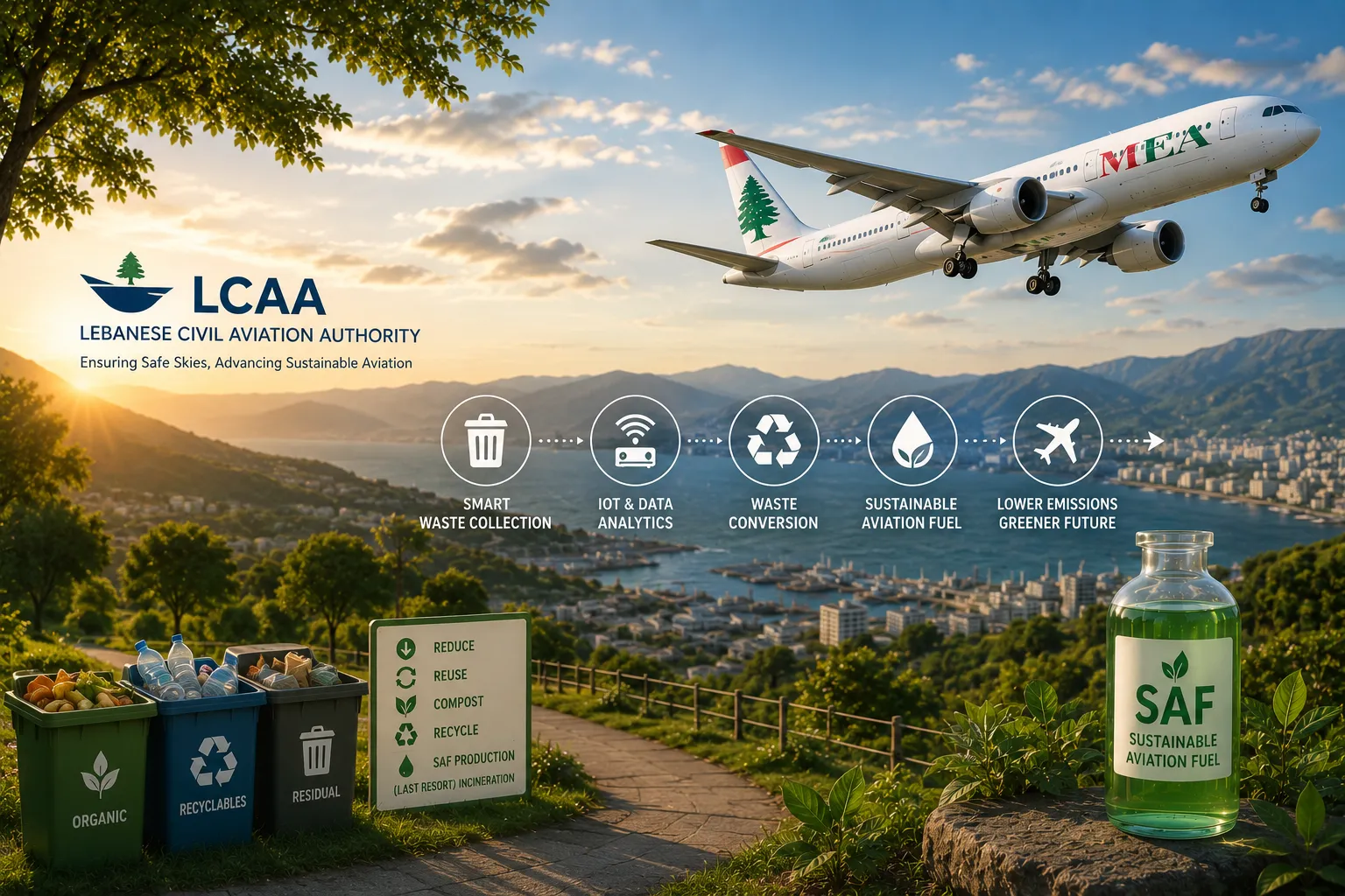 Smart Waste Management and Sustainable Aviation Fuel Integration: A Circular Economy Approach for Environmental Sustainability